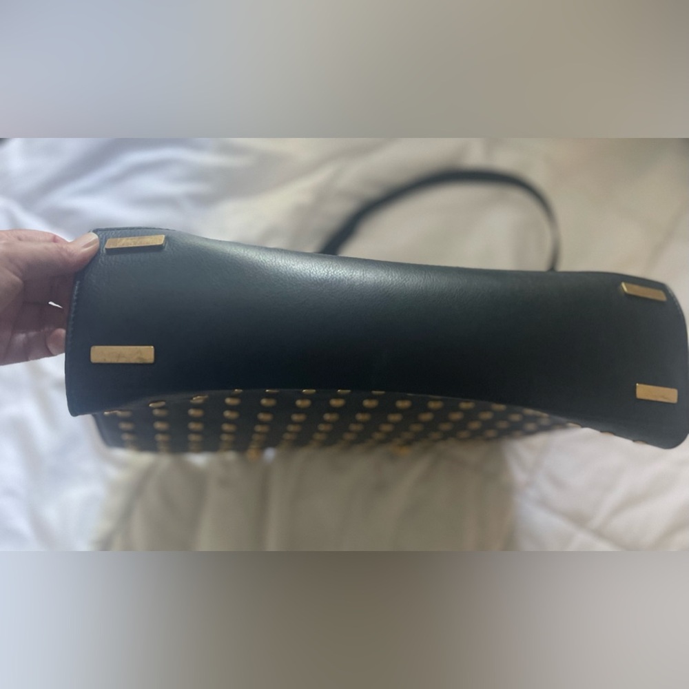 Rebecca Minkoff Black and Gold Studded Bag - Picture 5 of 10